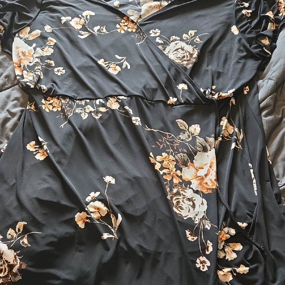 Maurices Black Floral Dress